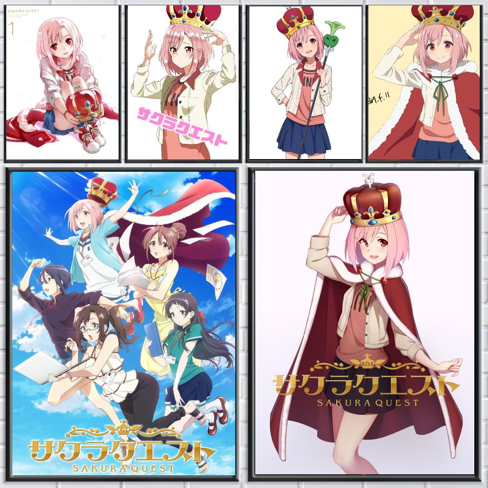 Poster Anime S-Sakura Quest-T, - Office Quest ulasan dan harga
