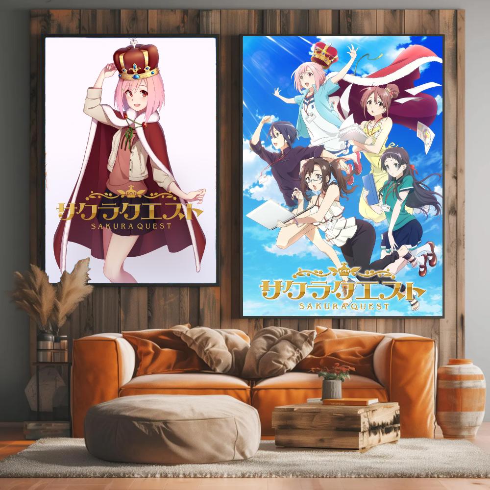 Poster Anime S-Sakura Quest-T, - Office Quest ulasan dan harga