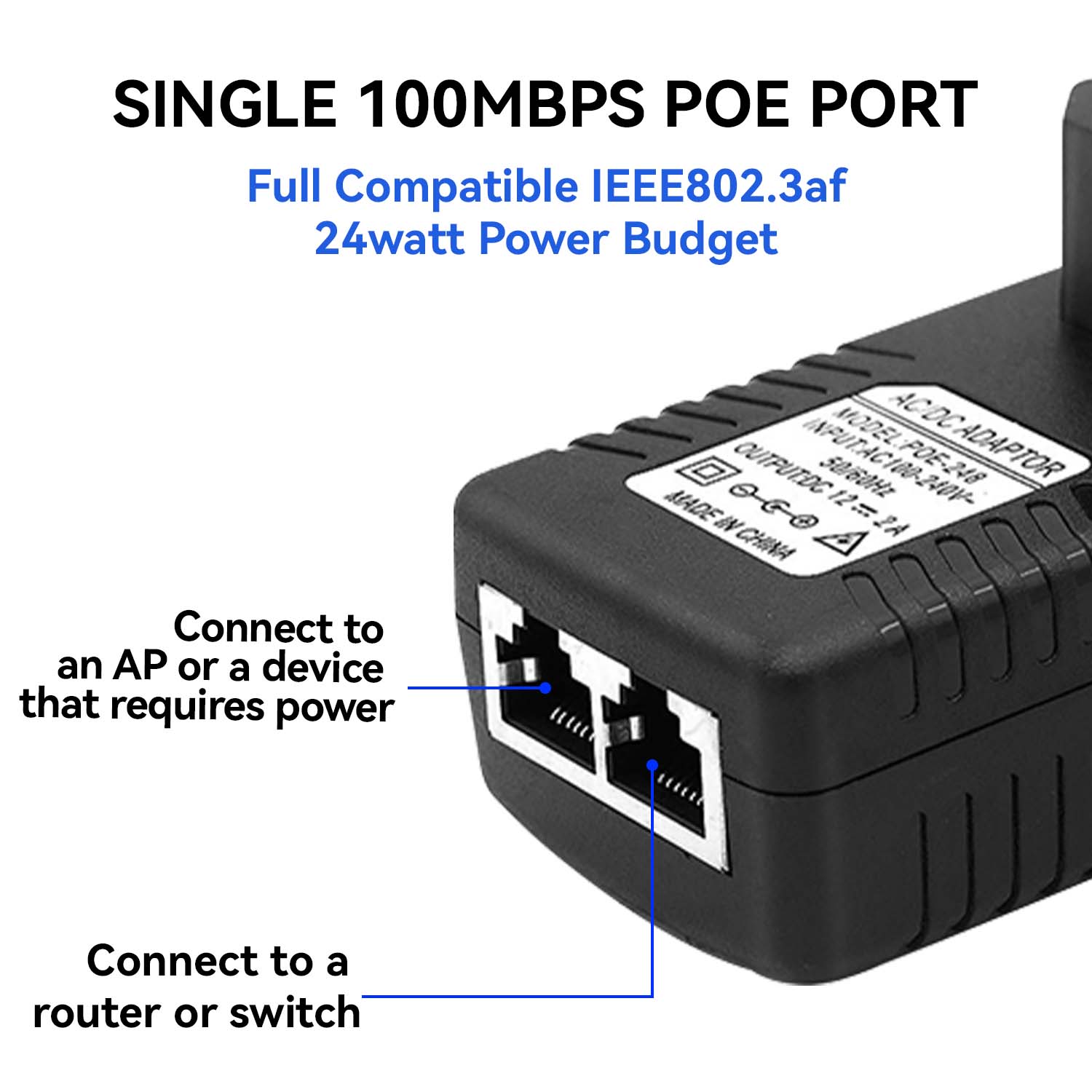 Adaptor Daya CCTV Ethernet 48V - Power Over Ethernet ulasan dan harga